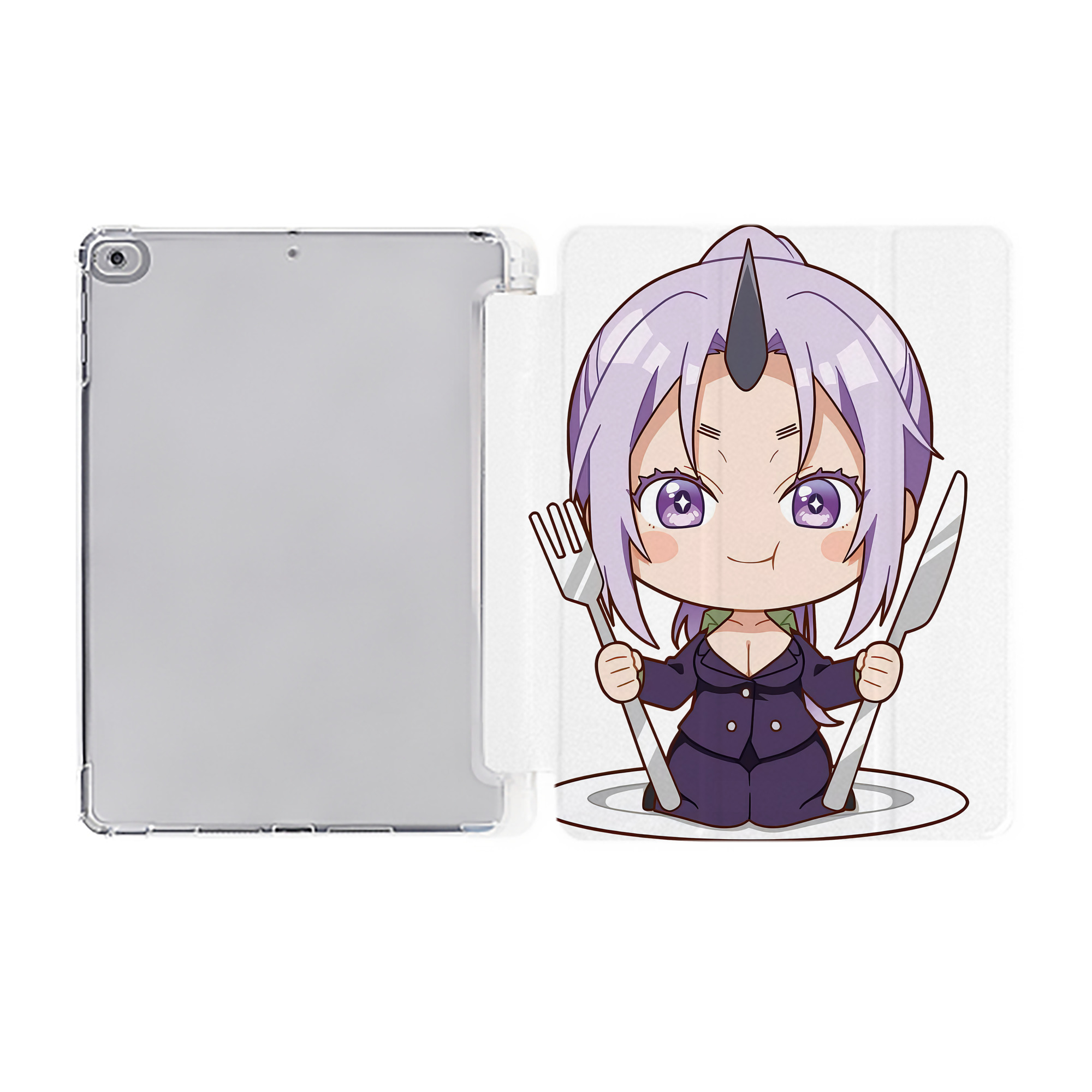 （画像用） 転スラ Regarding Reincarnated to Slime IPad ケース ペン収納付き 三つ折りスタンド PUレザー×シリコン 対応機種9.5/10.5/10.9インチ